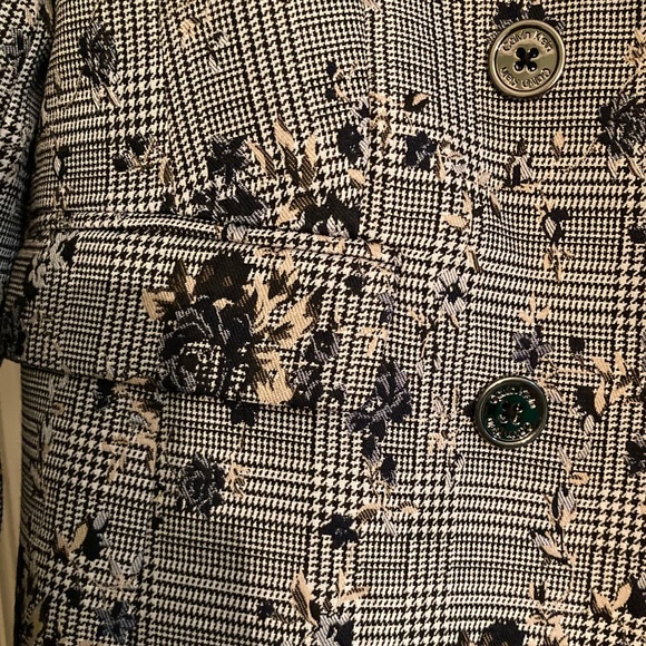 NWOT Calvin Klein Houndstooth Long Blazer/Coat - Picture 4 of 6